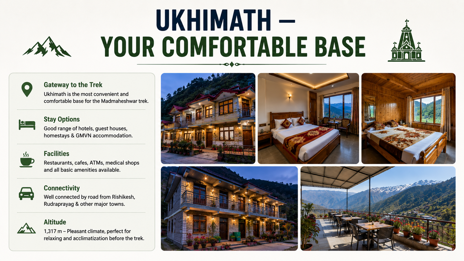 Ransi village homestays and guesthouses Madmaheshwar trek start